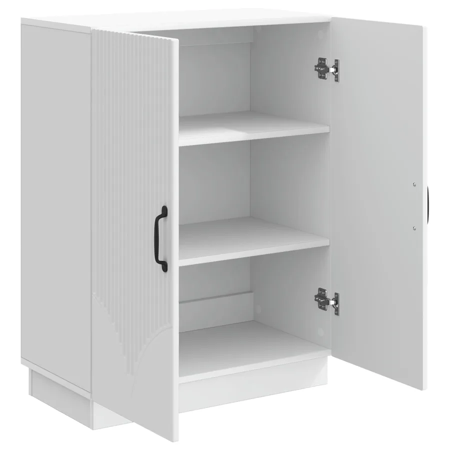 Buffet Blanc 66 x 34,5 x 87 cm Bois d'ingénierie - 5