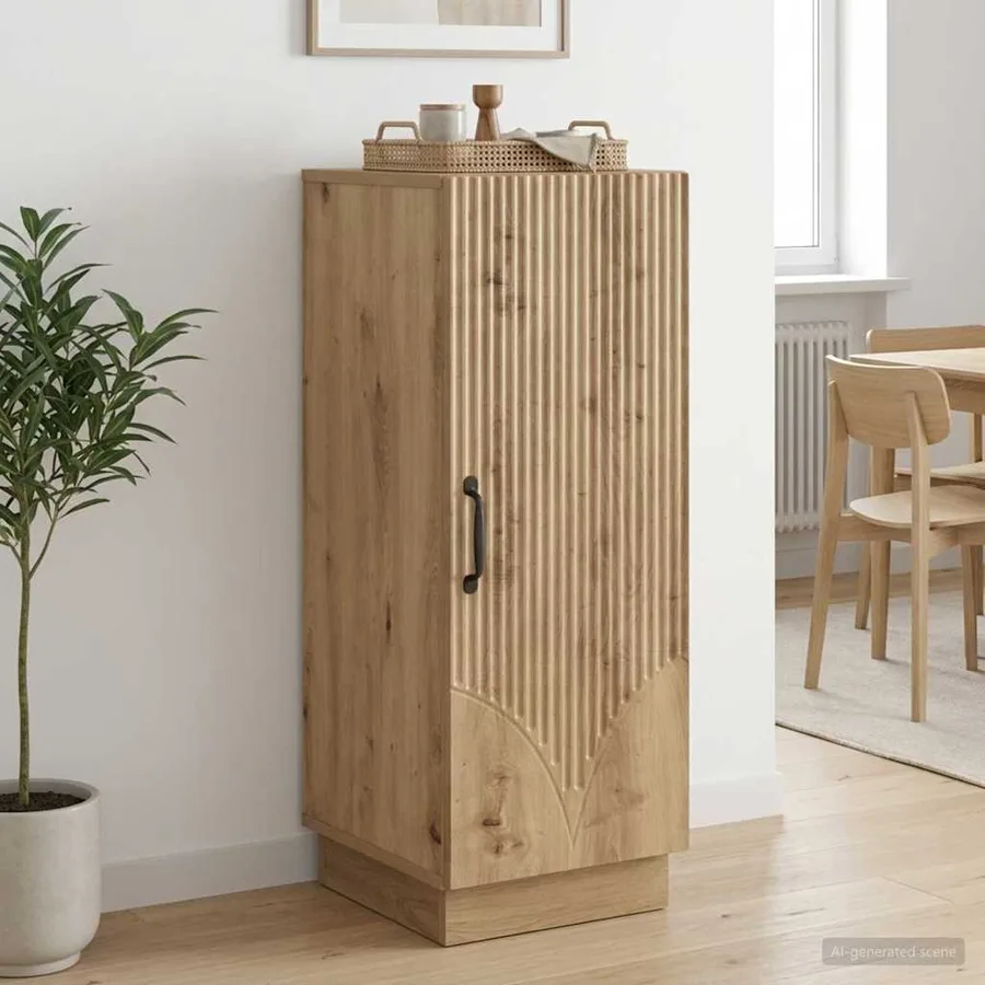 Buffet Chêne artisanal 33 x 34,5 x 87 cm Bois d'ingénierie - 4