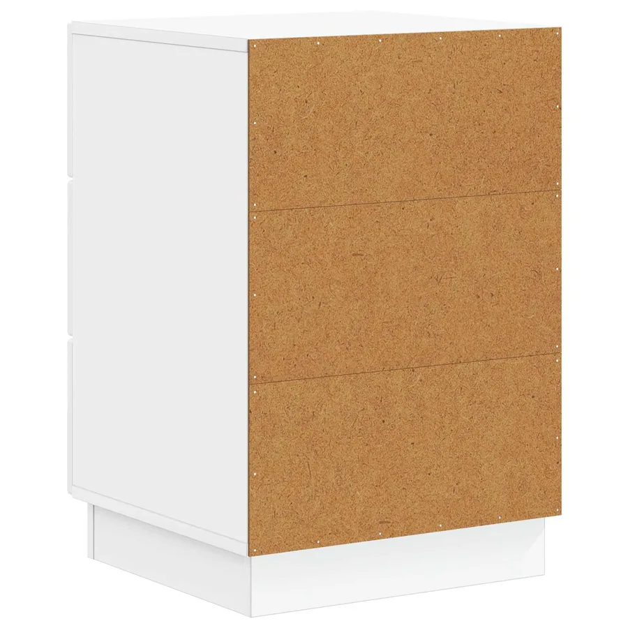 Cabinet de chevet avec tiroir Blanc brillant 43 x 41 x 63,5 cm - 7