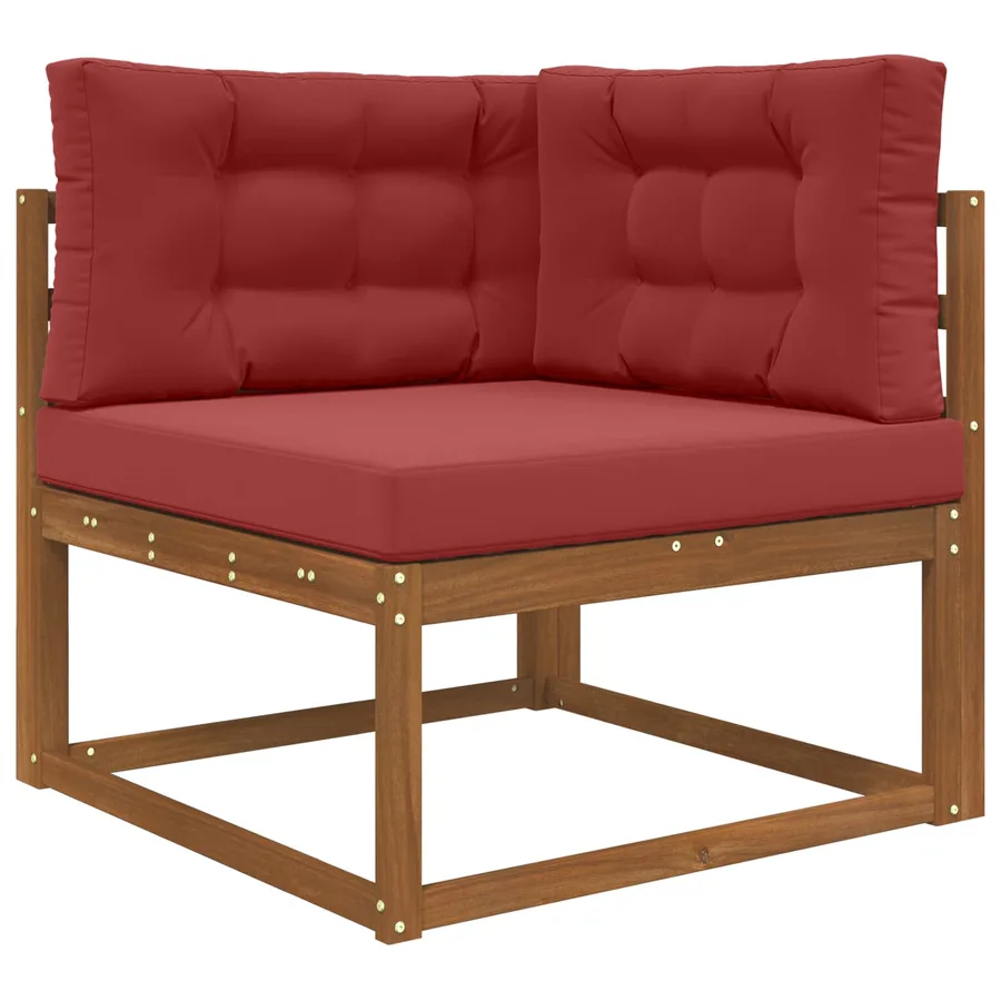 Coussin de canapé d'extérieur 3 pcs Bordeaux Polyester - 3