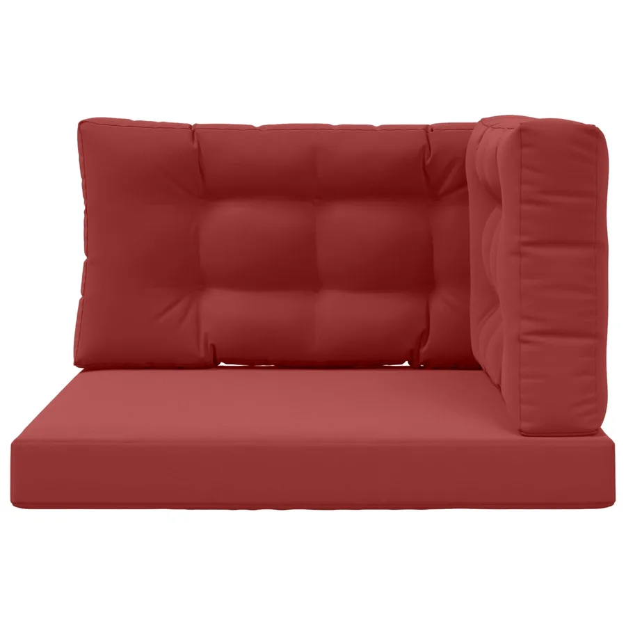 Coussin de canapé d'extérieur 3 pcs Bordeaux Polyester - 6