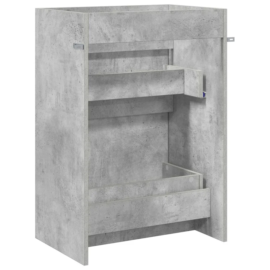 Meuble sous lavabo de salle de bain Gris béton - 6