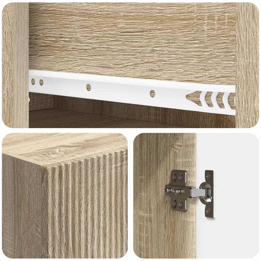Ensemble de Meubles 2 pcs Chêne Sonoma 66 x 34,5 x 90 cm - 8