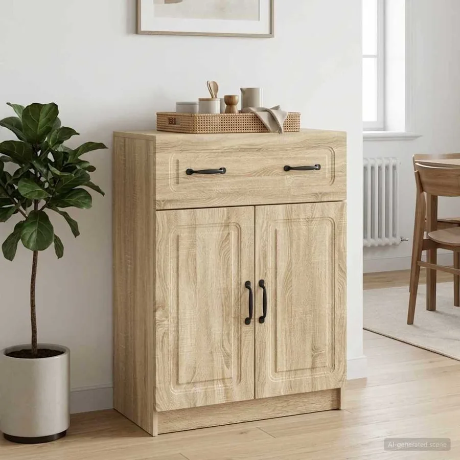 Buffet Chêne Sonoma 66 x 34,5 x 87 cm Bois d'ingénierie - 4