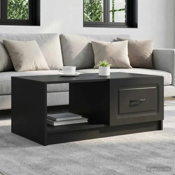 Table basse Noir 90 x 50 x 37 cm Bois d'ingénierie