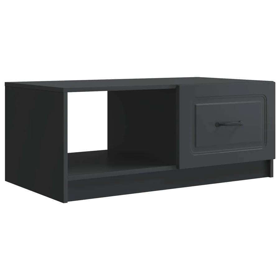 Table basse Noir 90 x 50 x 37 cm Bois d'ingénierie - 2