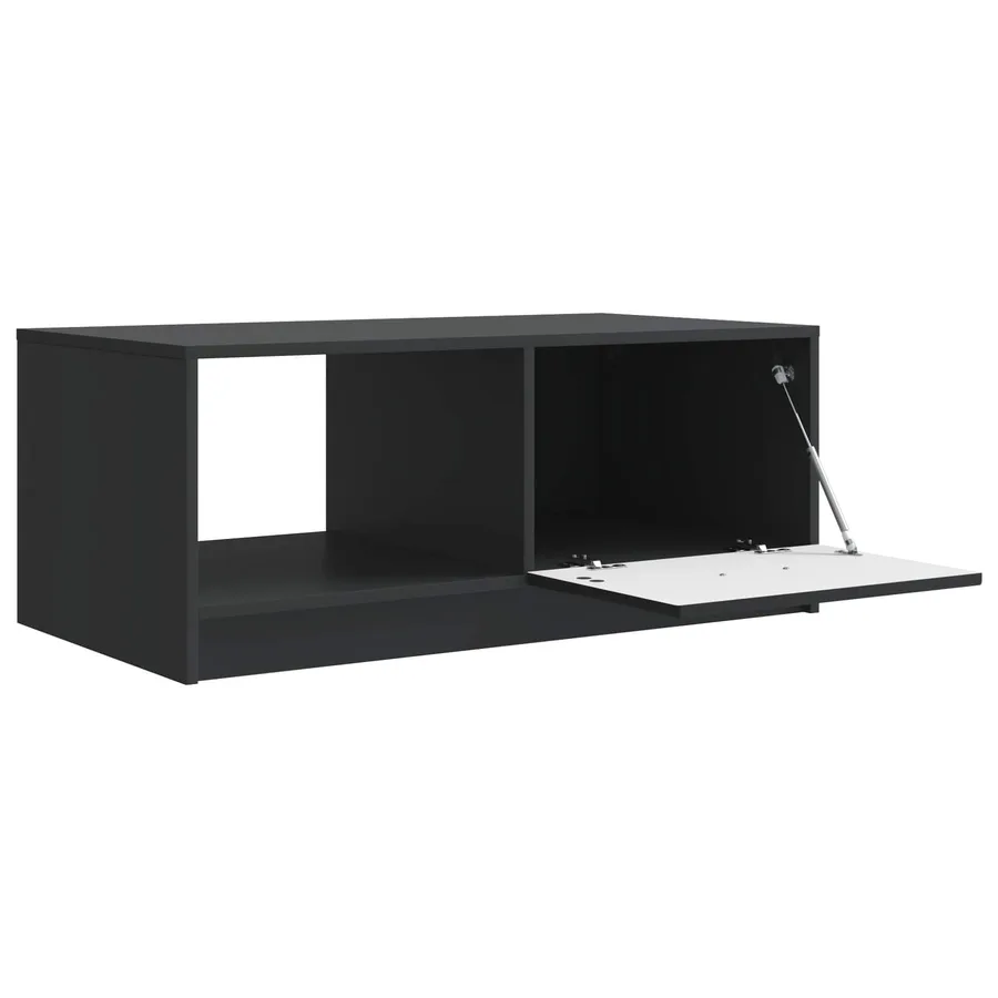 Table basse Noir 90 x 50 x 37 cm Bois d'ingénierie - 4