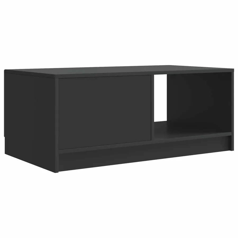 Table basse Noir 90 x 50 x 37 cm Bois d'ingénierie - 7