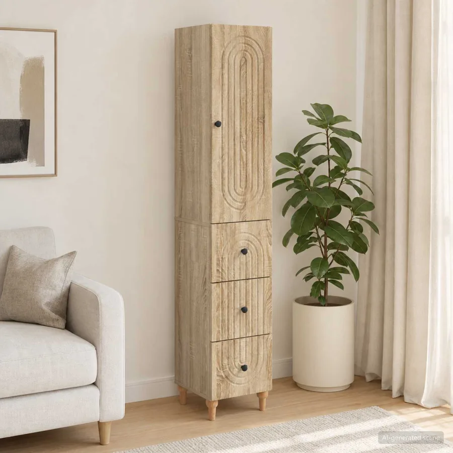 Ensemble de Meubles 2 pcs 33 x 34,5 x 90 cm Bois d'ingénierie
