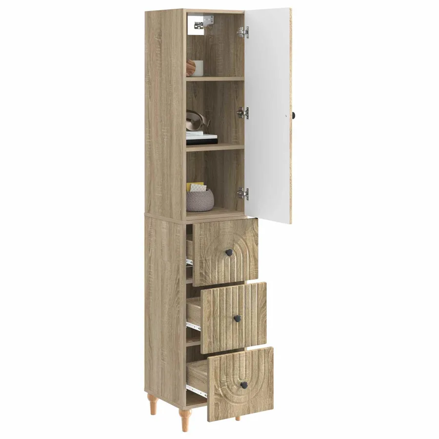 Ensemble de Meubles 2 pcs 33 x 34,5 x 90 cm Bois d'ingénierie - 3