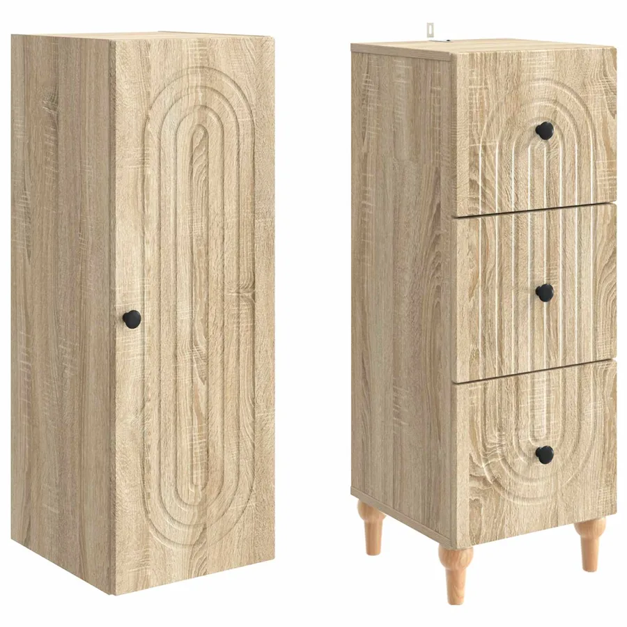 Ensemble de Meubles 2 pcs 33 x 34,5 x 90 cm Bois d'ingénierie - 4