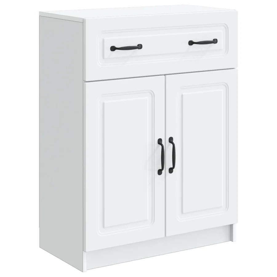 Buffet Blanc 66 x 34,5 x 87 cm Bois d'ingénierie - 2