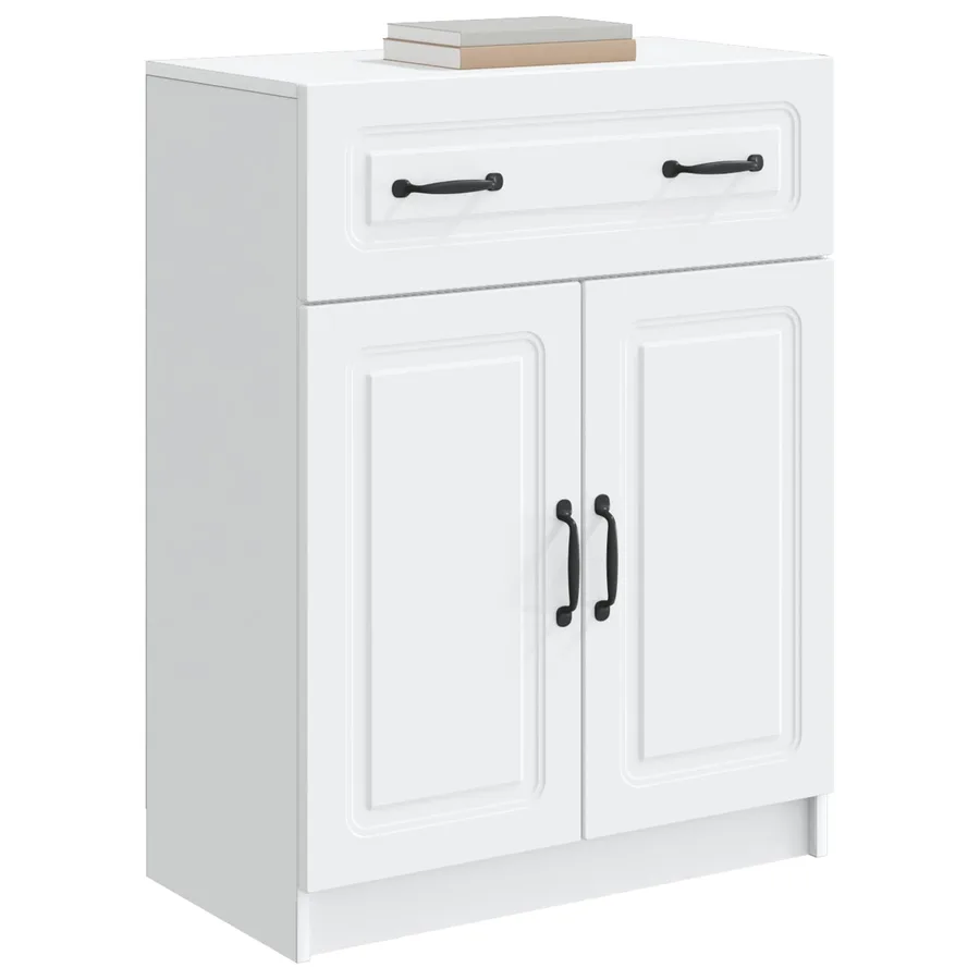 Buffet Blanc 66 x 34,5 x 87 cm Bois d'ingénierie - 3