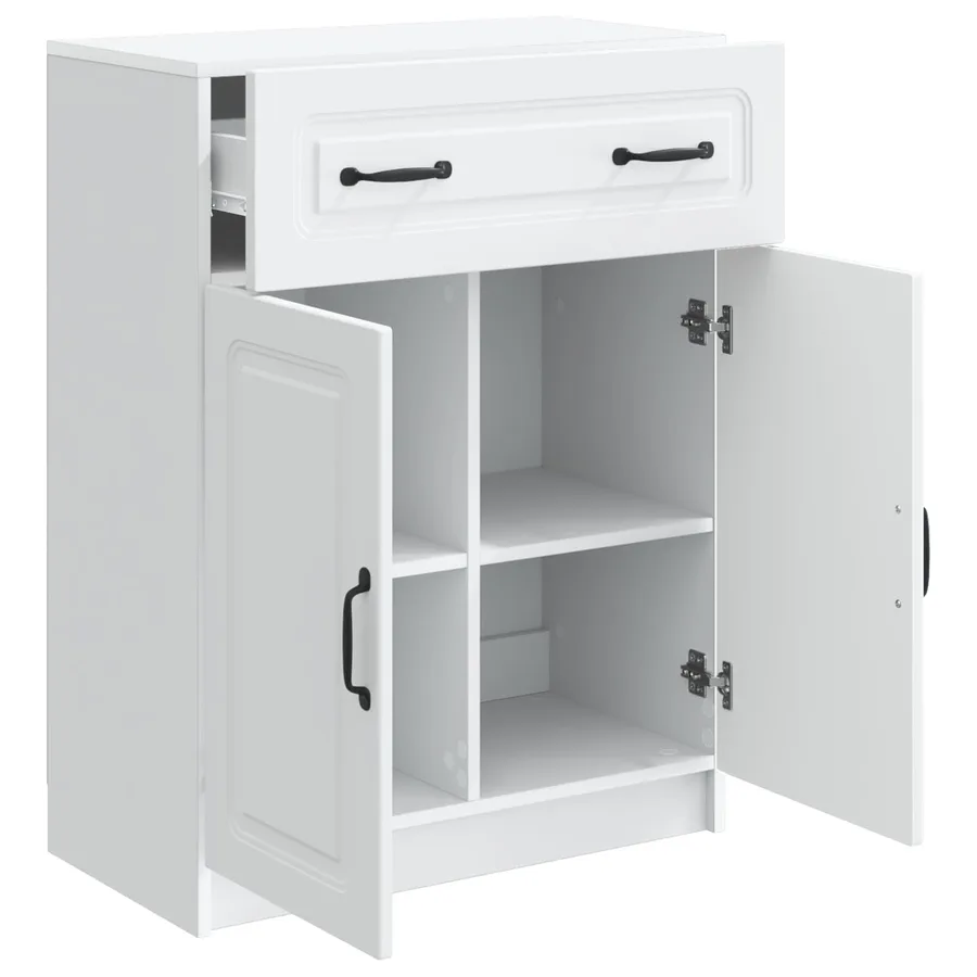 Buffet Blanc 66 x 34,5 x 87 cm Bois d'ingénierie - 5