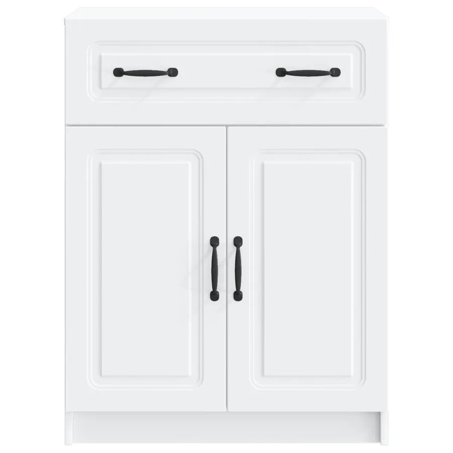 Buffet Blanc 66 x 34,5 x 87 cm Bois d'ingénierie - 6