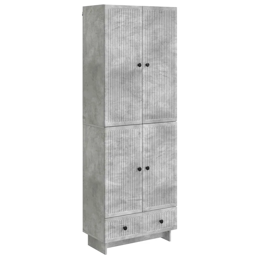 Ensemble de Meubles 2 pcs Gris béton 66 x 34,5 x 95 cm - 2