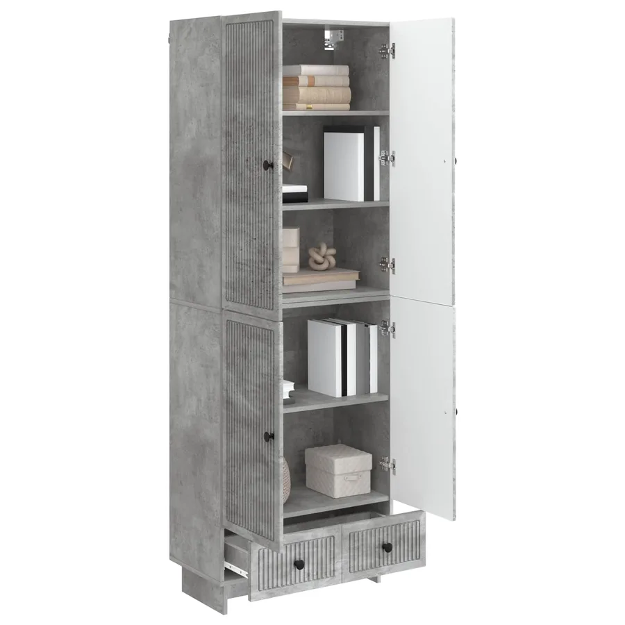 Ensemble de Meubles 2 pcs Gris béton 66 x 34,5 x 95 cm - 3