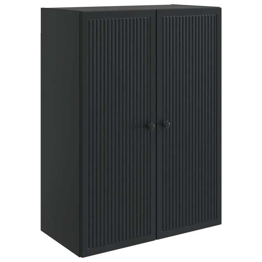 Armoire Murale Noir 66 x 34,5 x 90 cm Bois d'ingénierie - 2