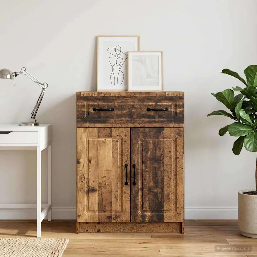 Buffet Bois ancien 66 x 34,5 x 87 cm Bois d'ingénierie - 4