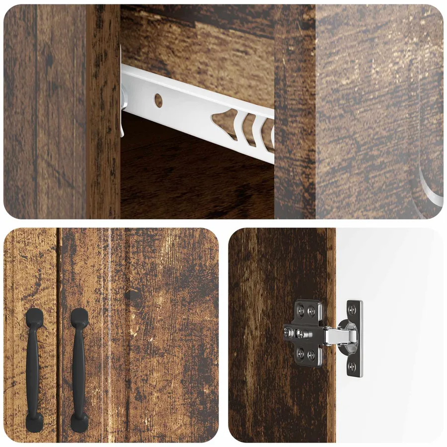Buffet Bois ancien 66 x 34,5 x 87 cm Bois d'ingénierie - 9
