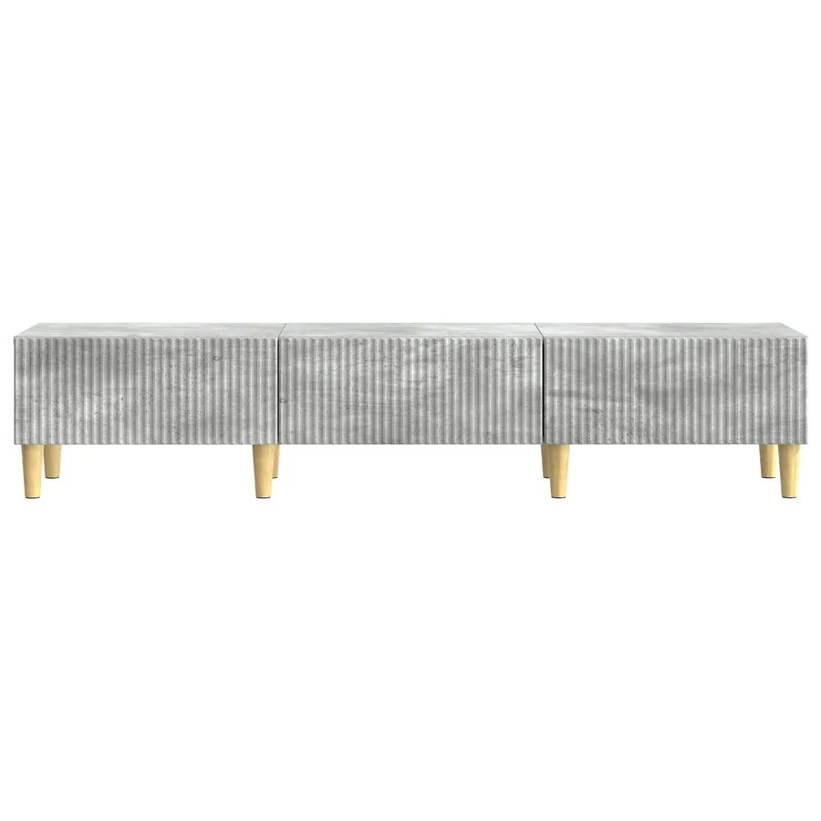 Meuble TV Gris béton 147 x 34,5 x 30 cm Bois d'ingénierie - 6