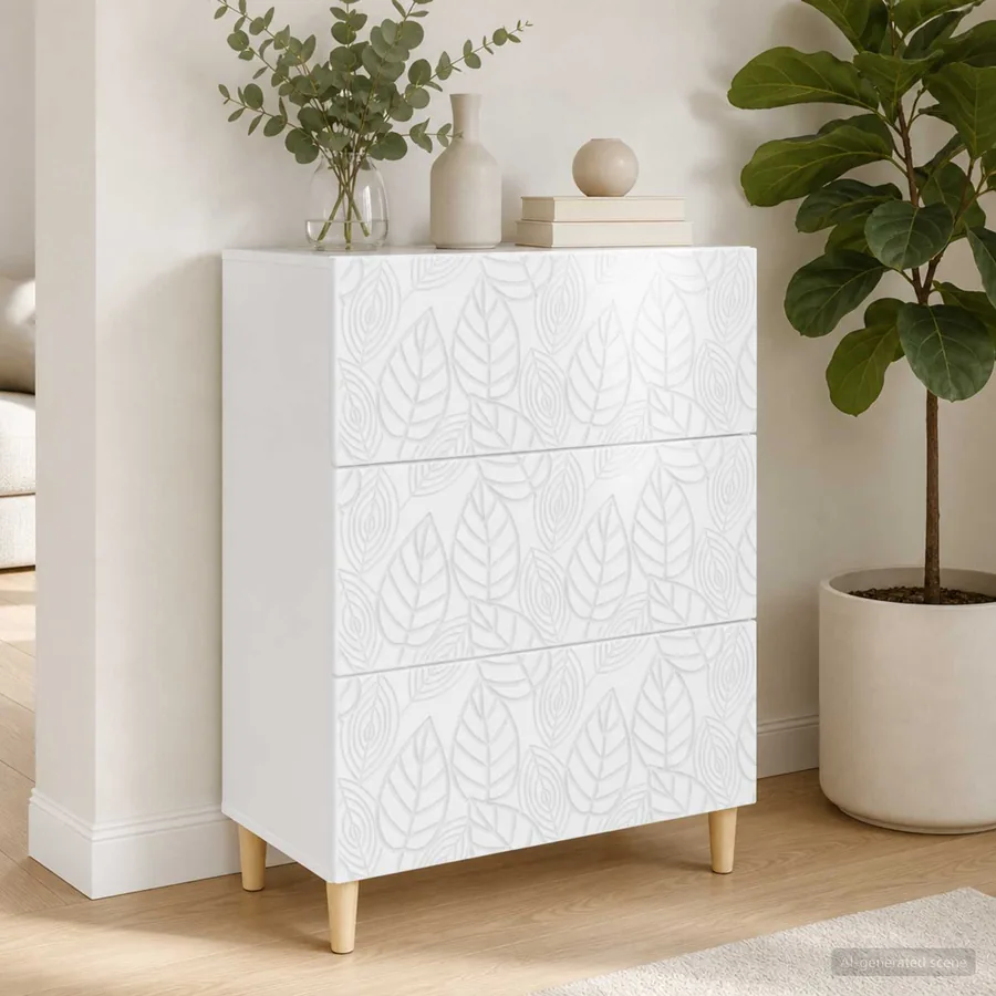 Armoire à tiroirs Blanc brillant 66 x 34,5 x 90 cm