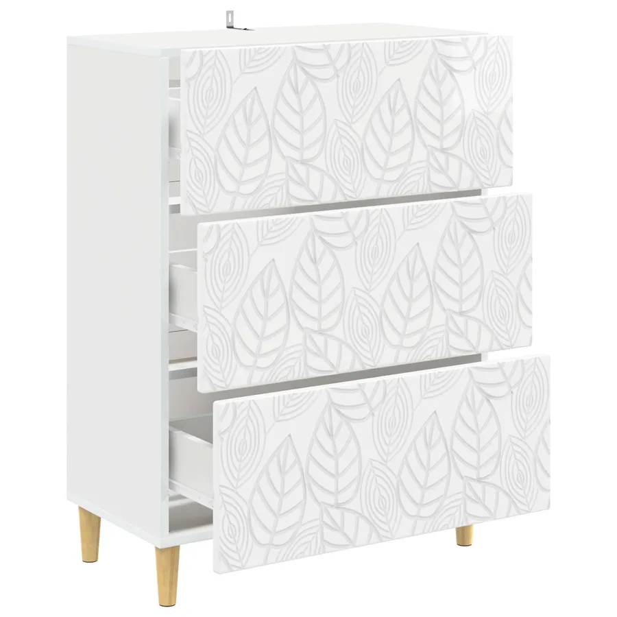 Armoire à tiroirs Blanc brillant 66 x 34,5 x 90 cm - 4