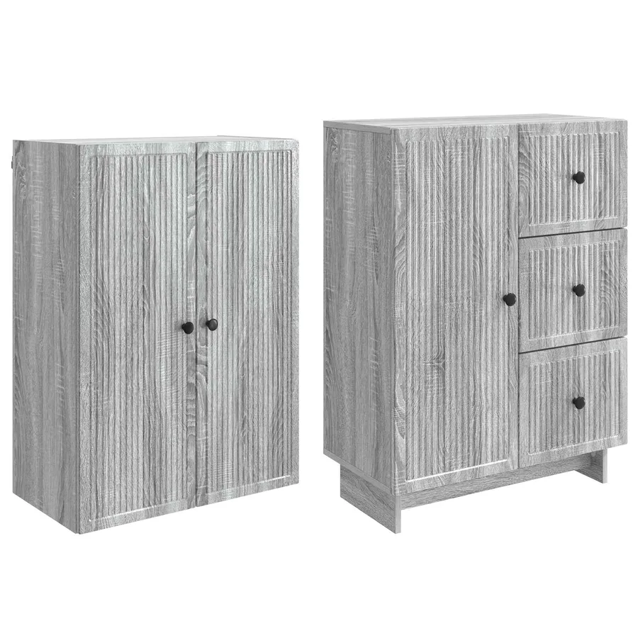 Ensemble de Meubles 2 pcs 66 x 34,5 x 90 cm Bois d'ingénierie - 5