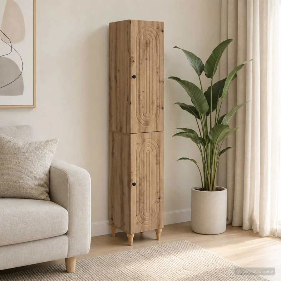 Ensemble de Meubles 2 pc Chêne artisanal Bois d'ingénierie