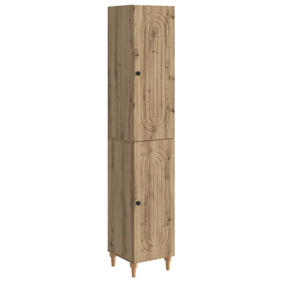 Ensemble de Meubles 2 pc Chêne artisanal Bois d'ingénierie - 2