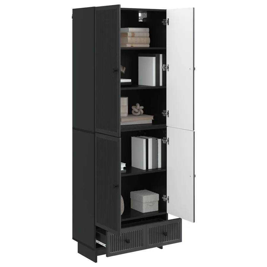 Ensemble de Meubles 2 pcs Noir 66 x 34,5 x 95 cm - 3
