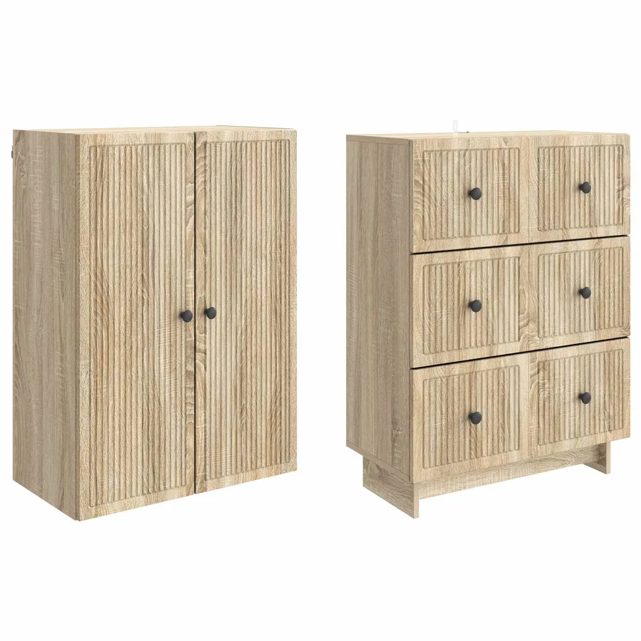 Ensemble de Meubles 2 pcs 66 x 34,5 x 90 cm Bois d'ingénierie - 4