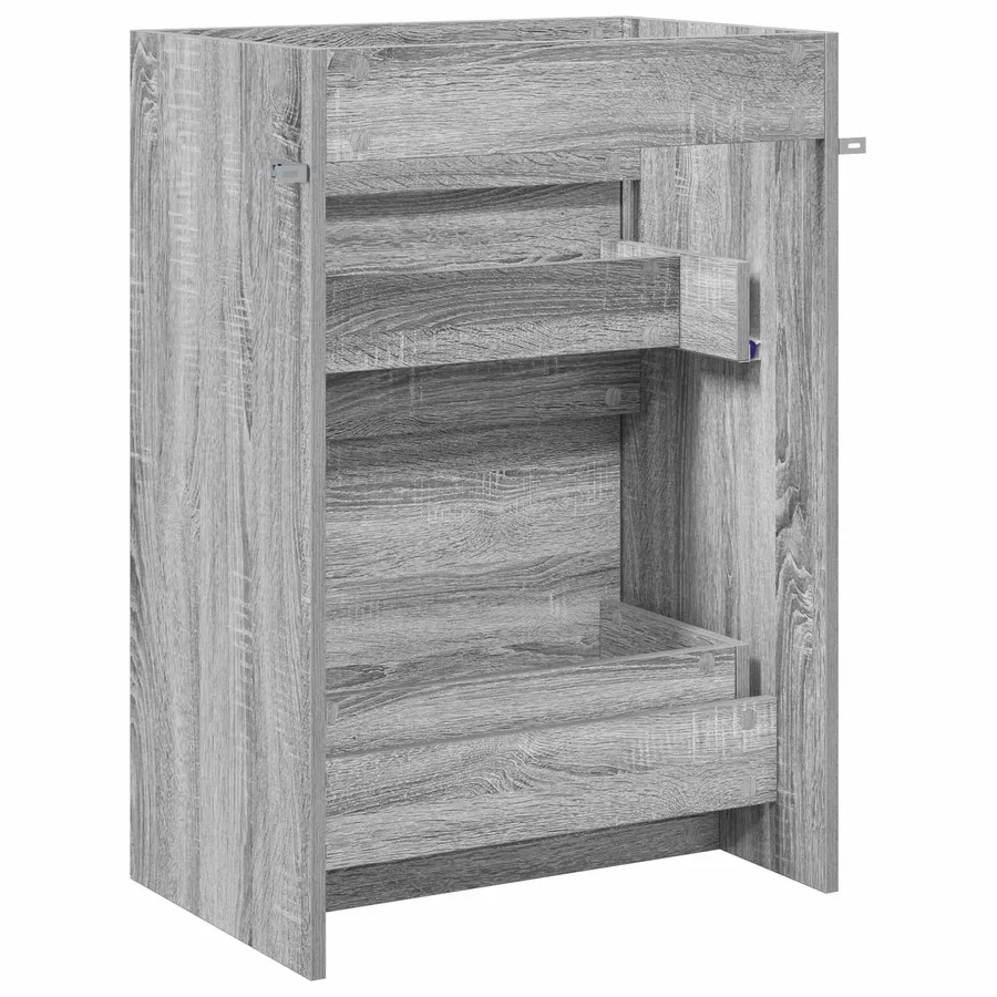 Meuble sous lavabo de salle de bain Sonoma gris - 6