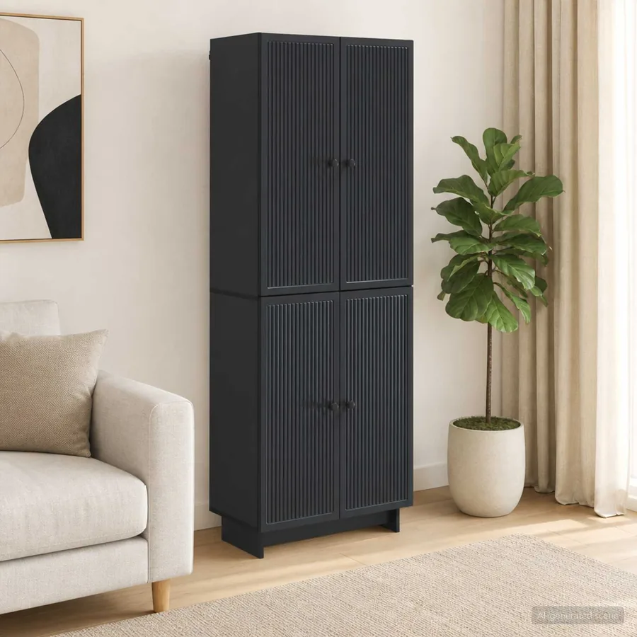 Ensemble de Meubles 2 pcs Noir 66 x 34,5 x 90 cm