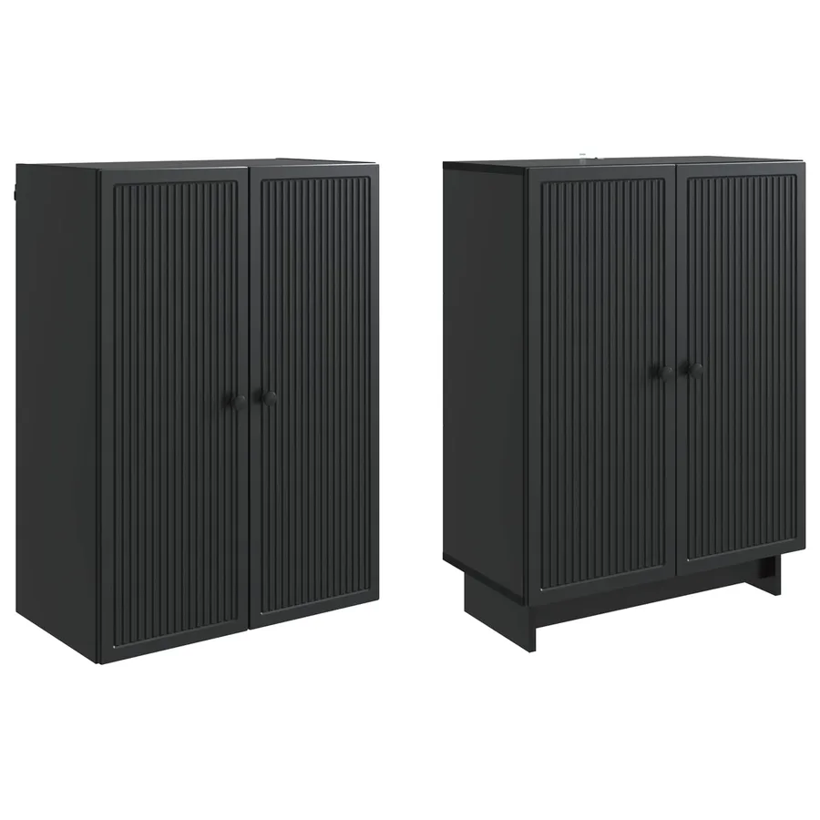 Ensemble de Meubles 2 pcs Noir 66 x 34,5 x 90 cm - 4