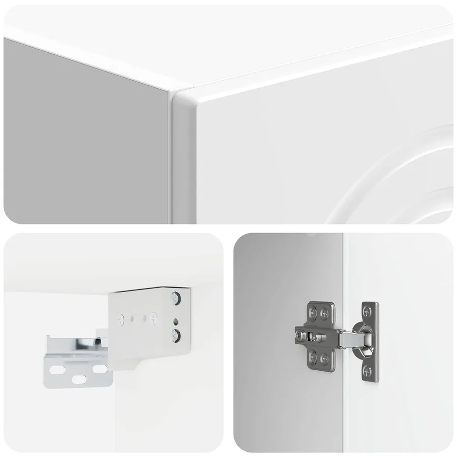 Armoire Murale Blanc brillant 33 x 34,5 x 90 cm - 7