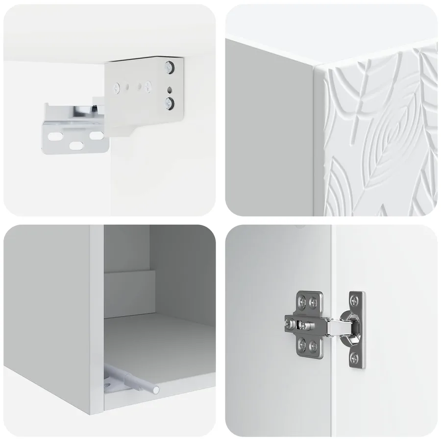 Armoire Murale Blanc 33 x 34,5 x 90 cm Bois d'ingénierie - 7