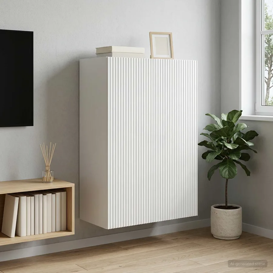 Armoire Murale 66 x 34,5 x 90 cm Bois d'ingénierie Blanc