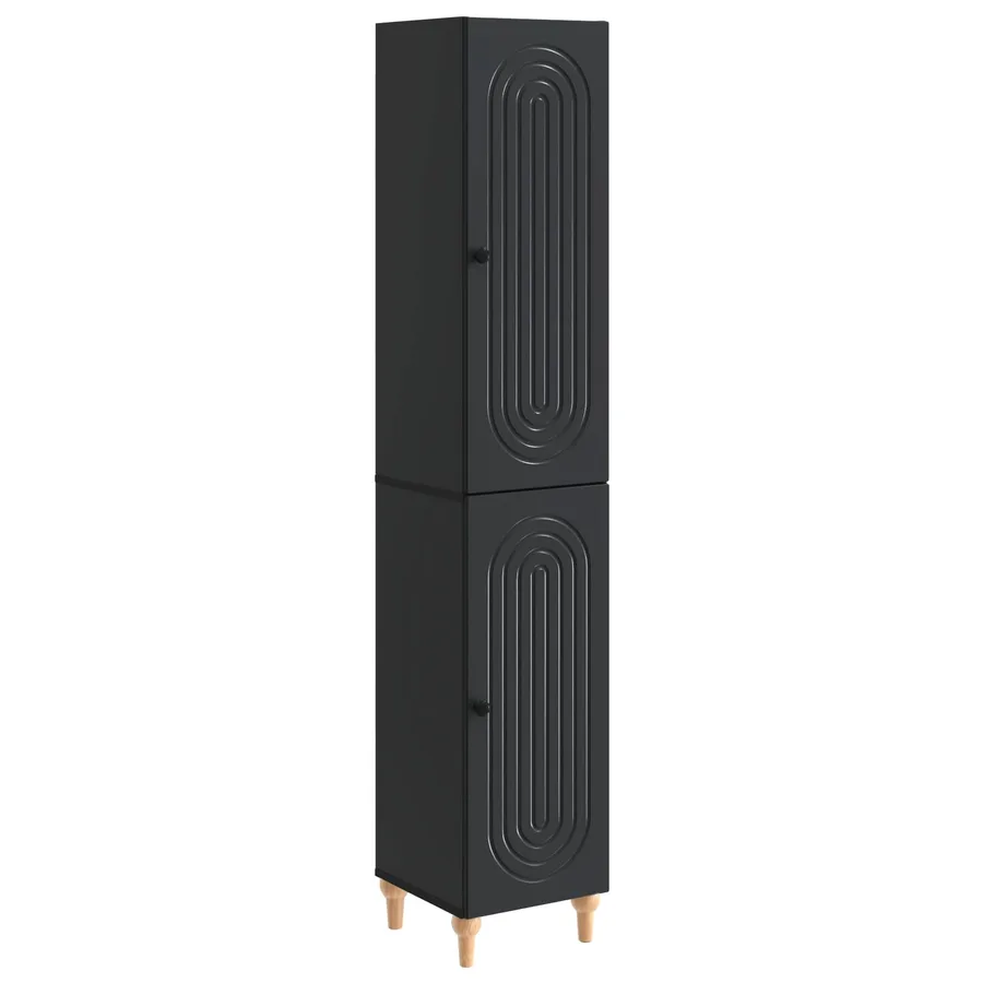 Ensemble de Meubles 2 pcs Noir Bois d'ingénierie - 2