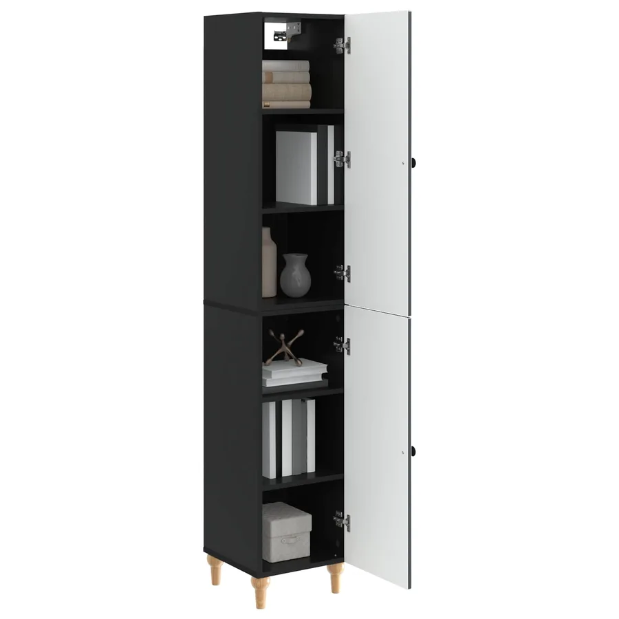 Ensemble de Meubles 2 pcs Noir Bois d'ingénierie - 3