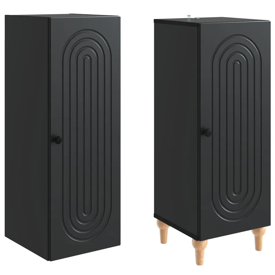 Ensemble de Meubles 2 pcs Noir Bois d'ingénierie - 4