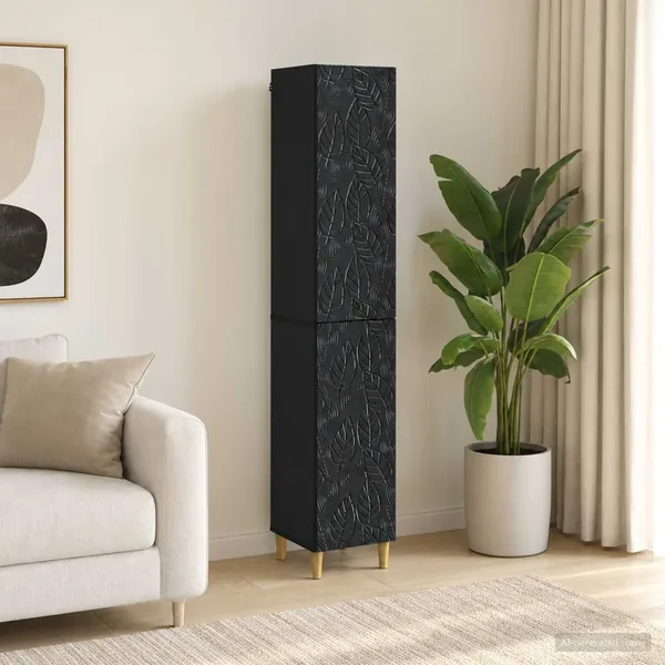 Ensemble de Meubles 2 pcs Noir Bois d'ingénierie