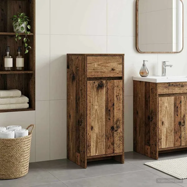 Armoire de salle de bain Bois ancien 35 x 36,5 x 85 cm