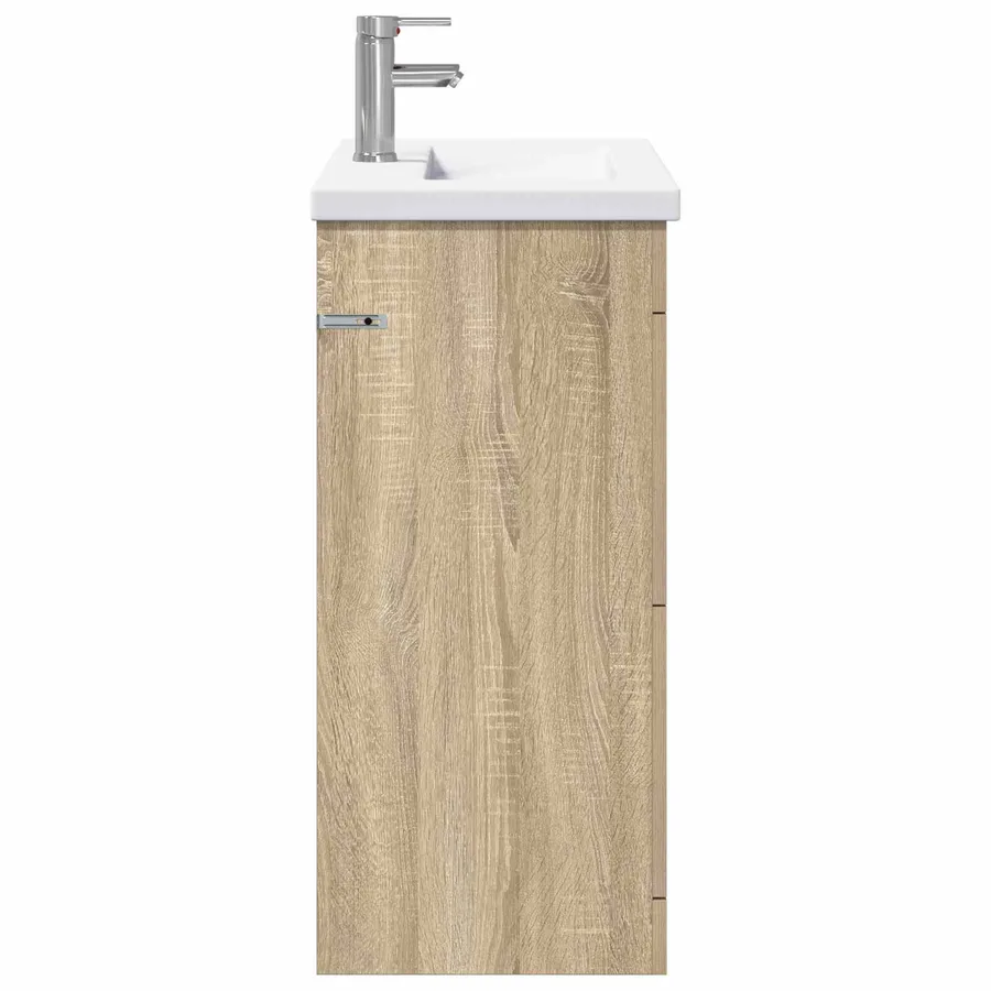 Ensemble de mobilier de salle de bain Chêne Sonoma - 6