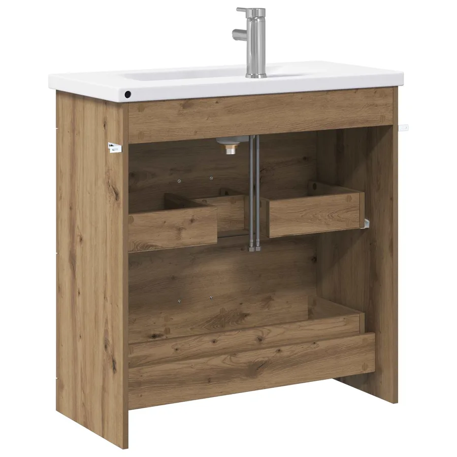 Ensemble de mobilier de salle de bain Chêne artisanal - 7
