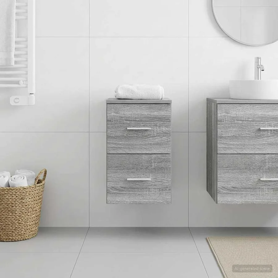 Meuble de Salle de Bain In-between Sonoma gris 30 x 41 x 50 cm
