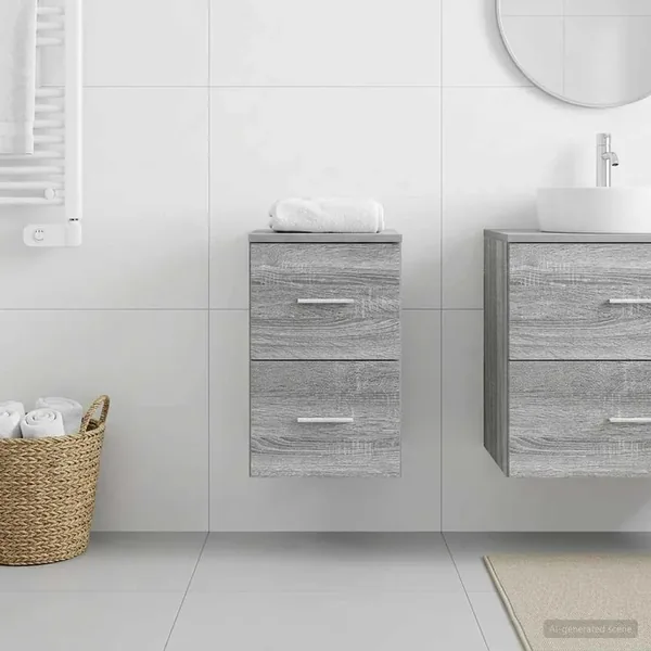 Meuble de Salle de Bain In-between Sonoma gris 30 x 41 x 50 cm