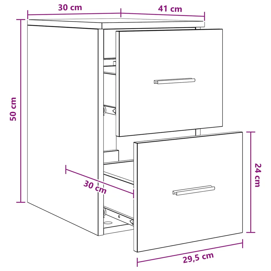 Meuble de Salle de Bain In-between Sonoma gris 30 x 41 x 50 cm - 9