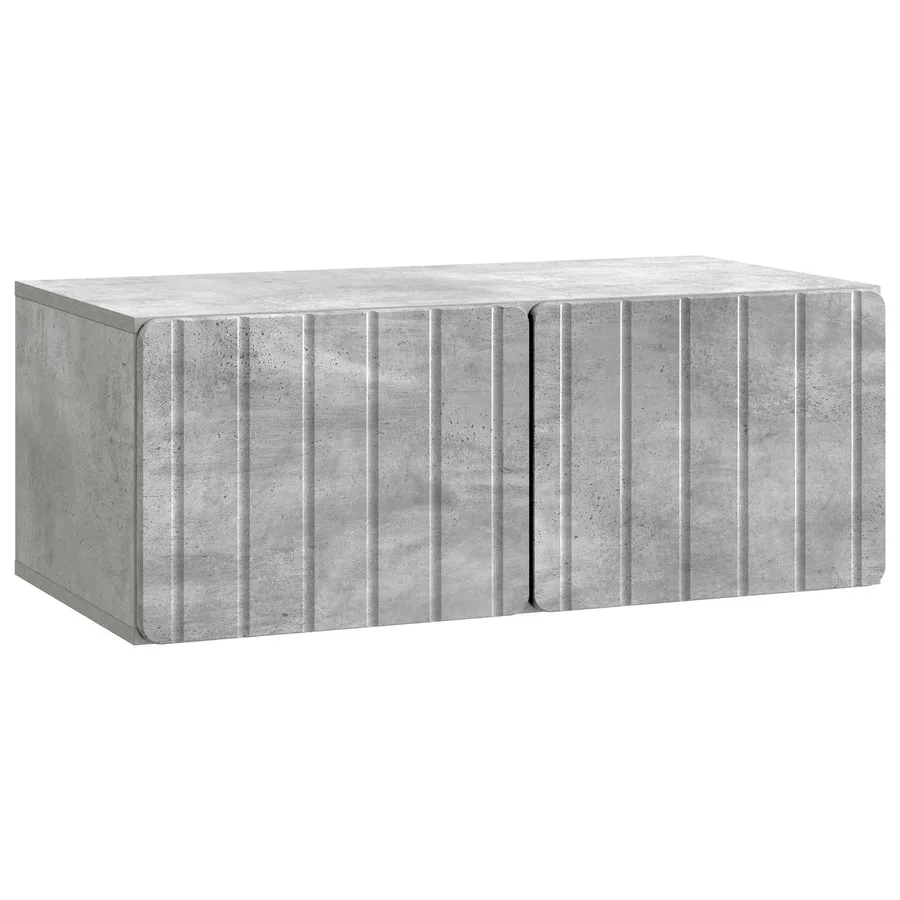 Meuble TV mural 78,5 x 41 x 30 cm Gris béton Bois d'ingénierie - 2