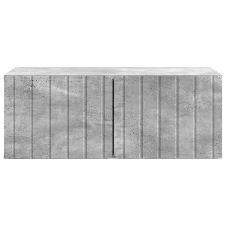Meuble TV mural 78,5 x 41 x 30 cm Gris béton Bois d'ingénierie - 6